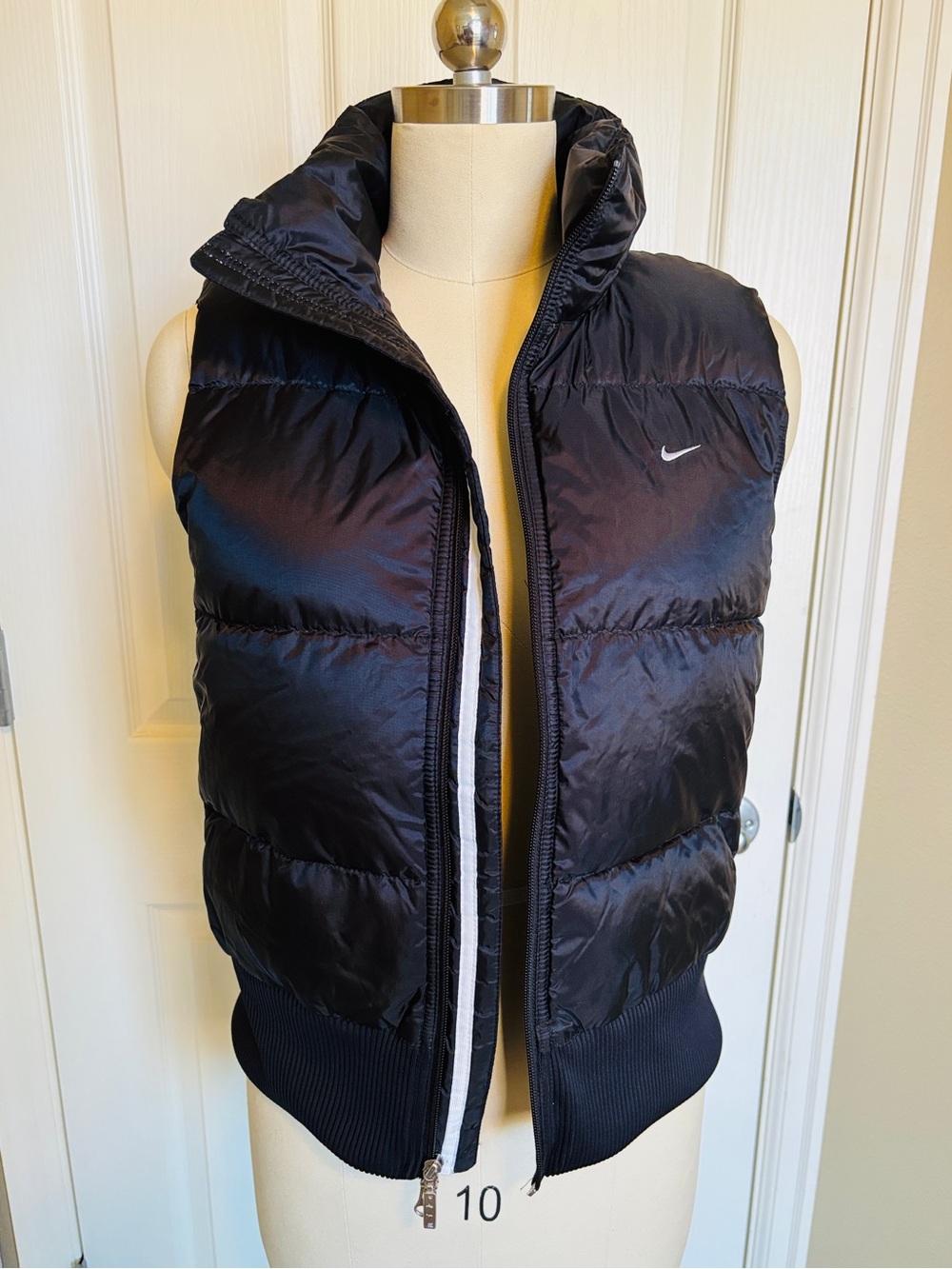 Woman’s Nike Black Quilted Puffer Vest with High Collar